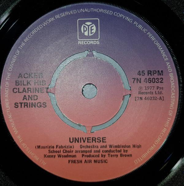 Acker Bilk His Clarinet And Strings - Universe