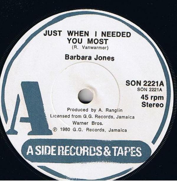 Barbara Jones - Just When I Needed You Most