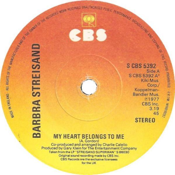 Barbra Streisand - My Heart Belongs To Me