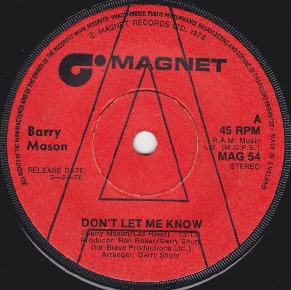 Barry Mason - Don't Let Me Know