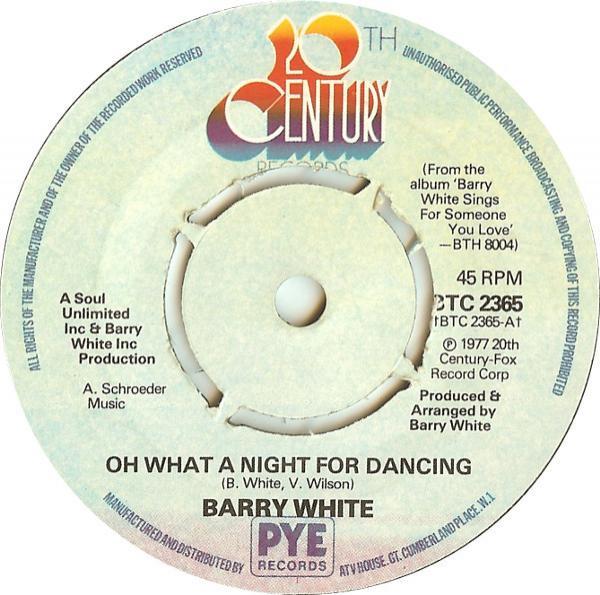 Barry White - Oh What A Night For Dancing