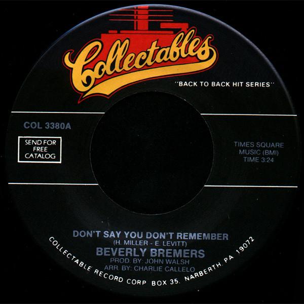 Beverly Bremers, Jigsaw (3) - Don't Say You Don't Remember / Sky High