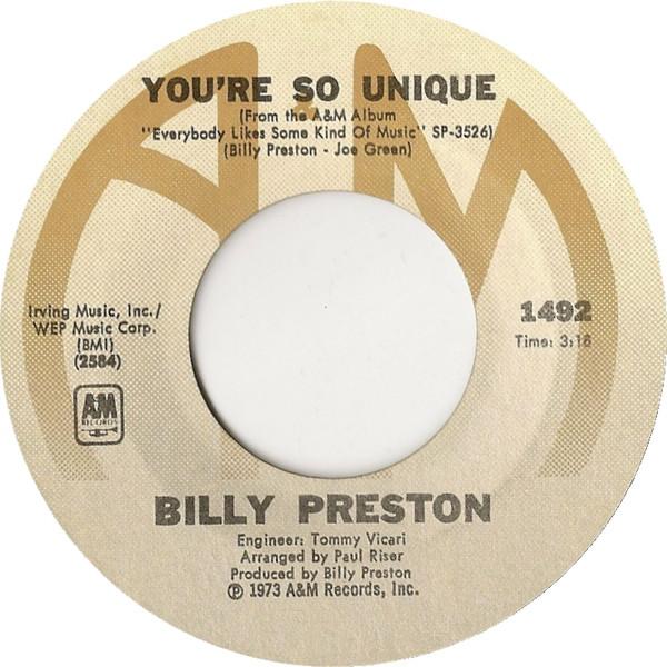 Billy Preston - You're So Unique / How Long Has The Train Been Gone