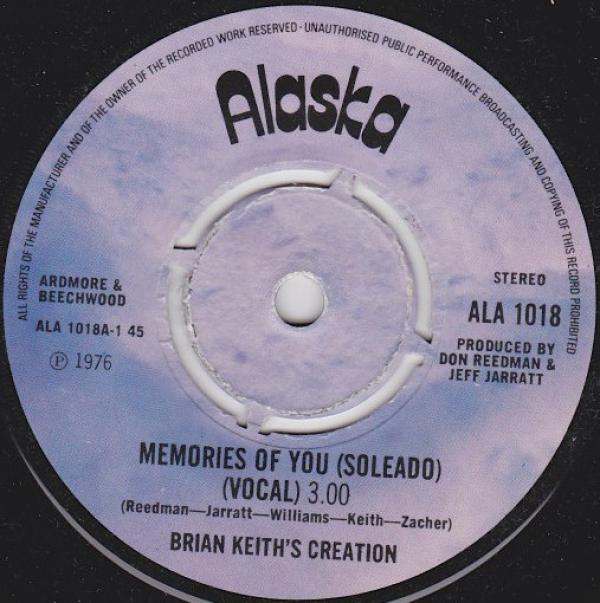 Brian Keith's Creation - Memories Of You (Soleado)