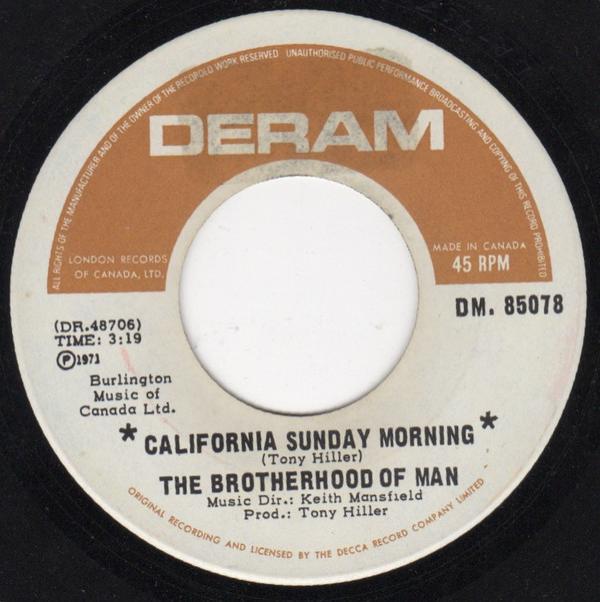 Brotherhood Of Man - California Sunday Morning