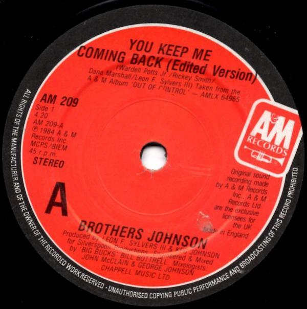 Brothers Johnson - You Keep Me Coming Back (Edited Version)