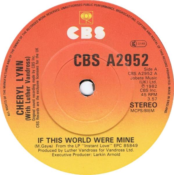 Cheryl Lynn - If This World Were Mine