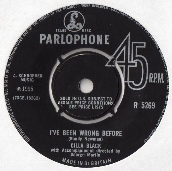 Cilla Black - I've Been Wrong Before
