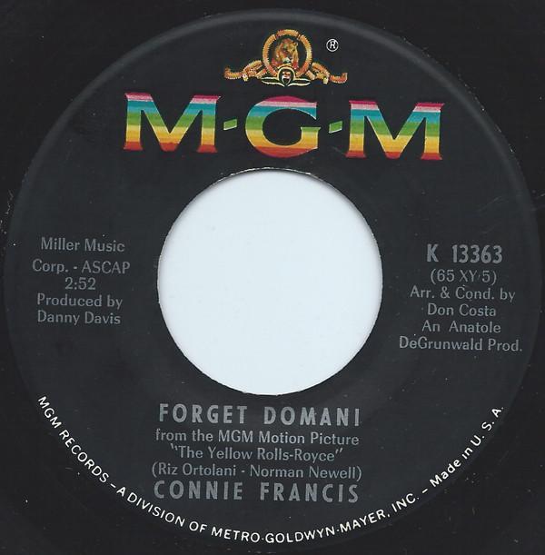 Connie Francis - Forget Domani / No One Ever Sends Me Roses