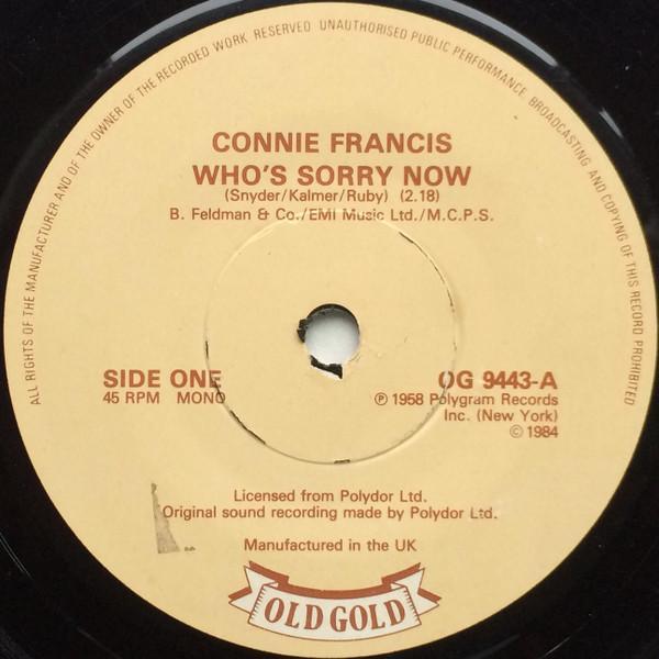 Connie Francis - Who's Sorry Now