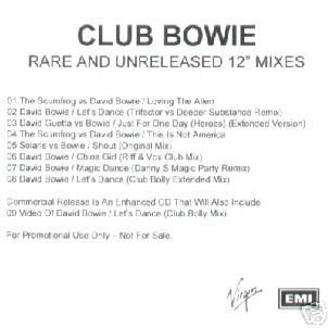 David Bowie - Club Bowie (Rare And Unreleased 12'' Mixes)