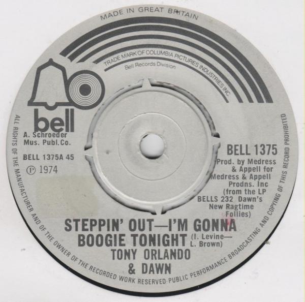 Dawn (5), Tony Orlando - Steppin' Out - I'm Gonna Boogie Tonight
