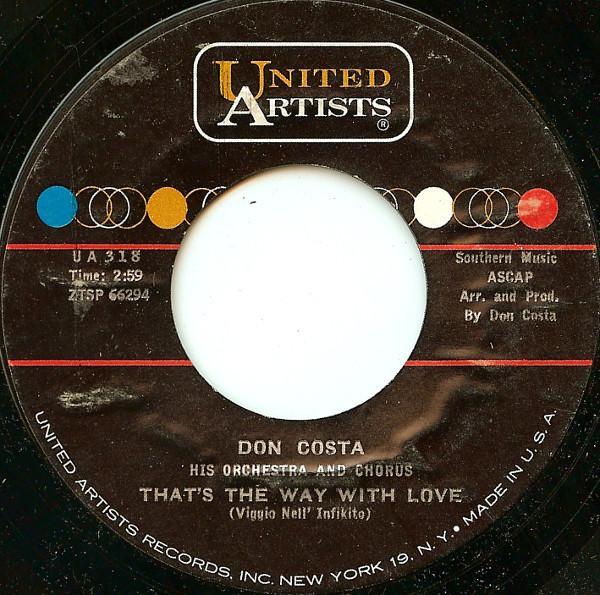 Don Costa's Orchestra And Chorus - That's The Way With Love