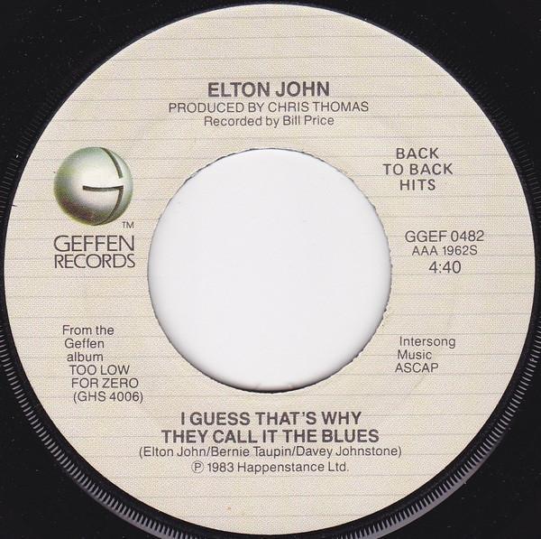 Elton John - I Guess That's Why They Call It The Blues / Too Low For Zero