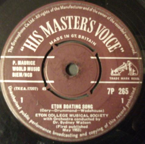 Eton College Musical Society - Eton Boating Song / Carmen Etonense