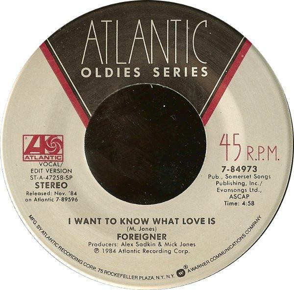 Foreigner - I Want To Know What Love Is / That Was Yesterday