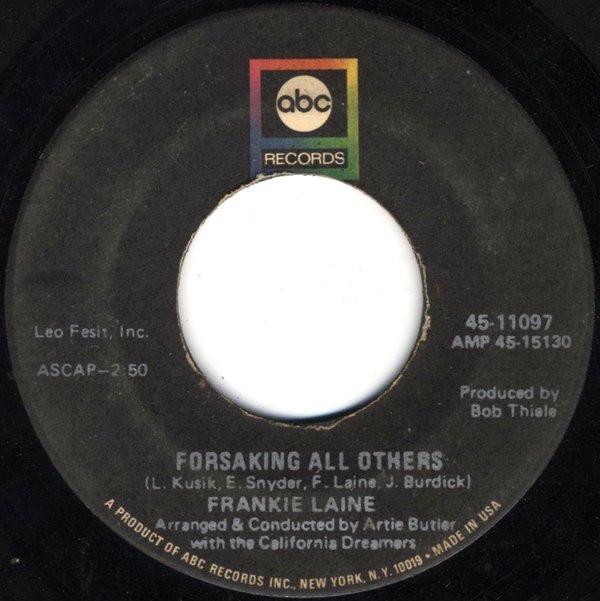 Frankie Laine - Forsaking All Others / Take Me Back