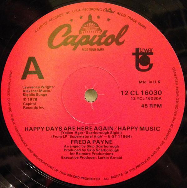 Freda Payne - Happy Days Are Here Again/Happy Music / I'd Do Anything For You