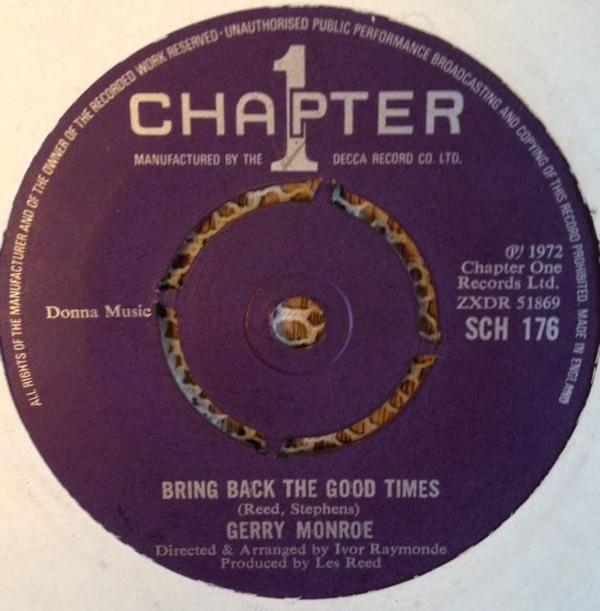 Gerry Monroe - Bring Back The Good Times