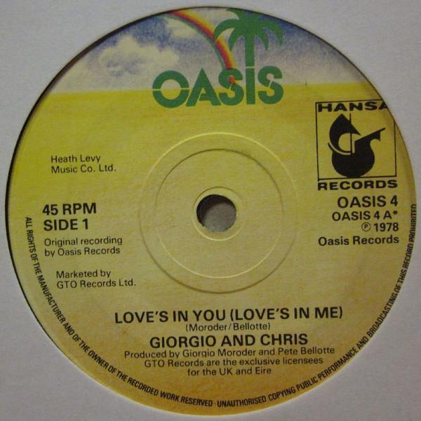Giorgio Moroder, Chris Bennett - Love's In You (Love's In Me)