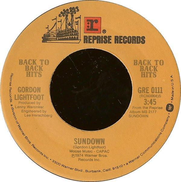 Gordon Lightfoot - Sundown / Carefree Highway
