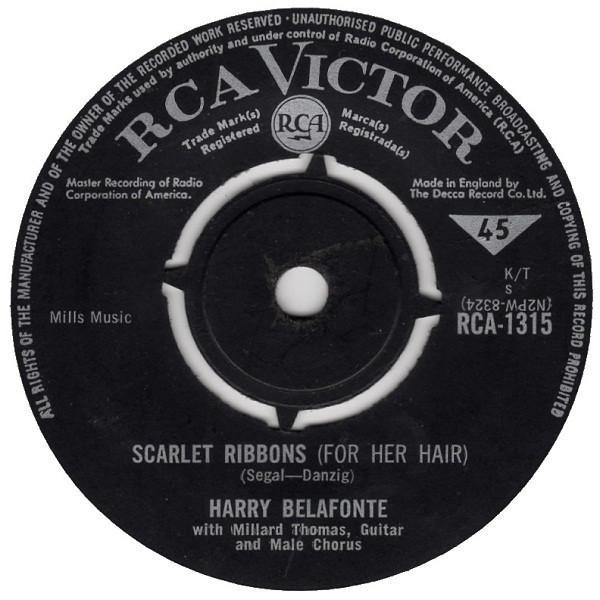 Harry Belafonte - Scarlet Ribbons (For Her Hair) / Crawdads Song