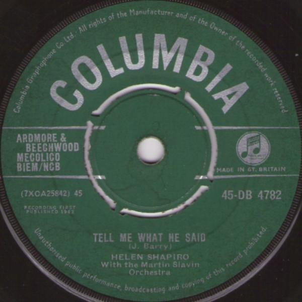 Helen Shapiro, Martin Slavin And His Orchestra - Tell Me What He Said