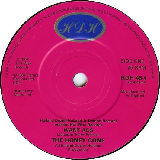 Honey Cone - Want Ads / Girls It Ain't Easy