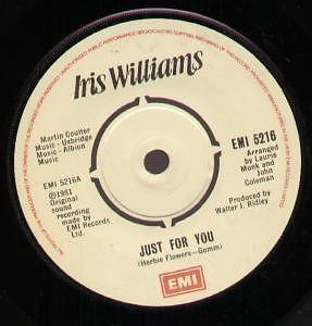 Iris Williams - Just For You / No Regrets