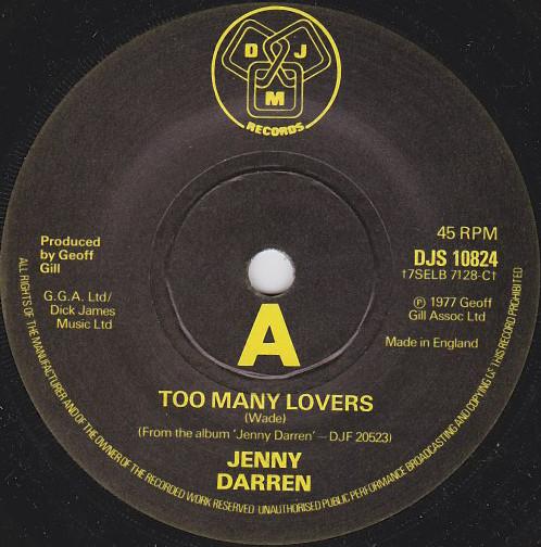 Jenny Darren - Too Many Lovers