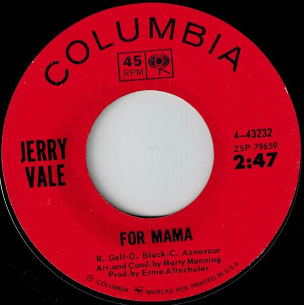 Jerry Vale - For Mama / Ti Adoro