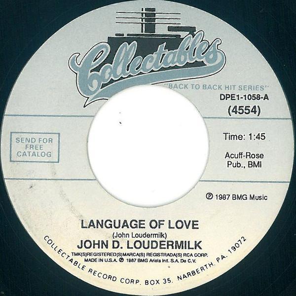 John D. Loudermilk - Language Of Love / Then You Can Tell Me Goodbye