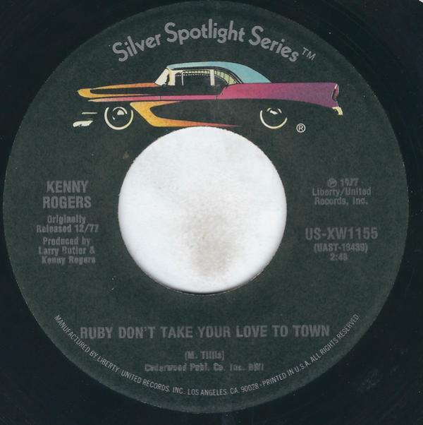Kenny Rogers - Ruby Don't Take Your Love To Town / Sweet Music Man