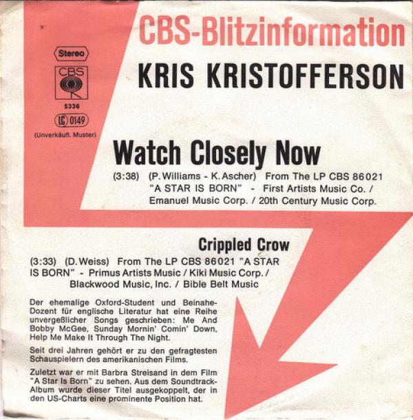 Kris Kristofferson - Watch Closely Now
