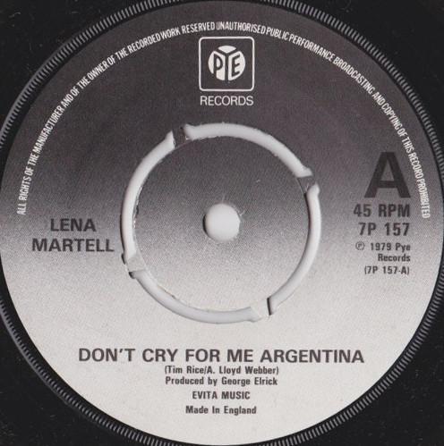 Lena Martell - Don't Cry For Me Argentina