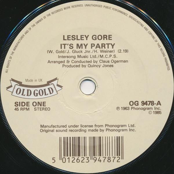 Lesley Gore - It's My Party / Maybe I Know