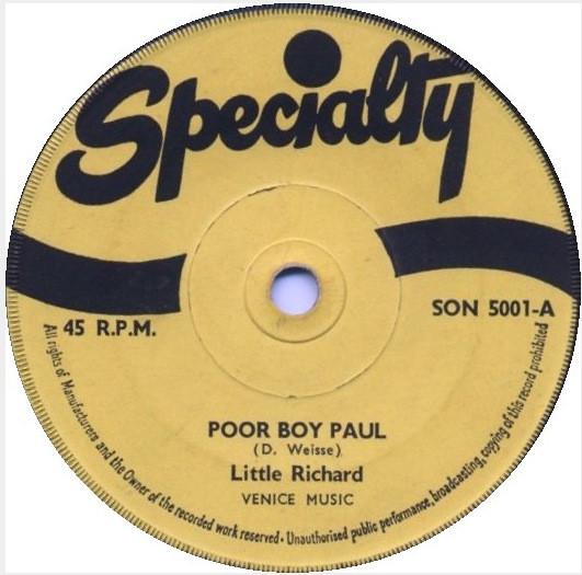 Little Richard - Poor Boy Paul / Wonderin'