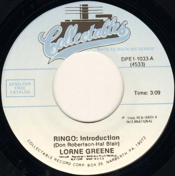 Lorne Greene - Ringo: Introduction