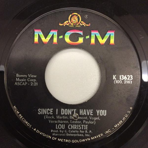 Lou Christie - Since I Don't Have You / Wild Life's Season