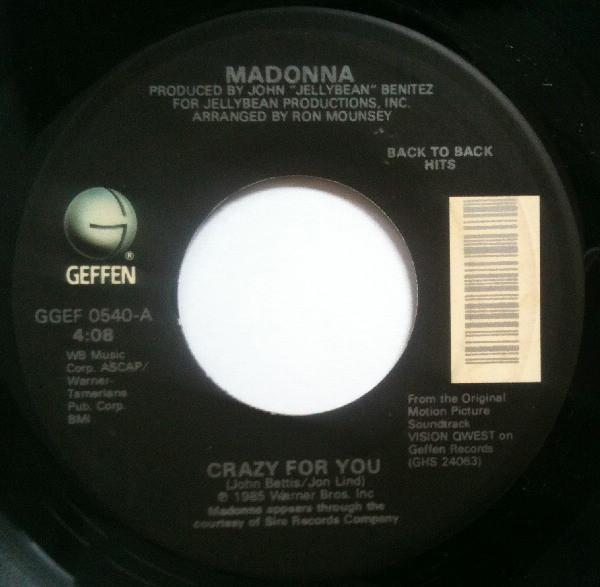 Madonna - Crazy For You / Gambler