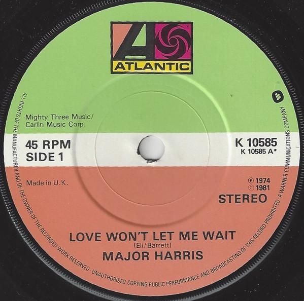 Major Harris - Love Won't Let Me Wait