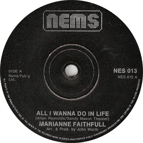Marianne Faithfull - All I Wanna Do In Life