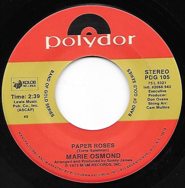Marie Osmond - Paper Roses / Who's Sorry Now