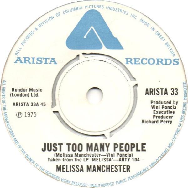 Melissa Manchester - Just Too Many People