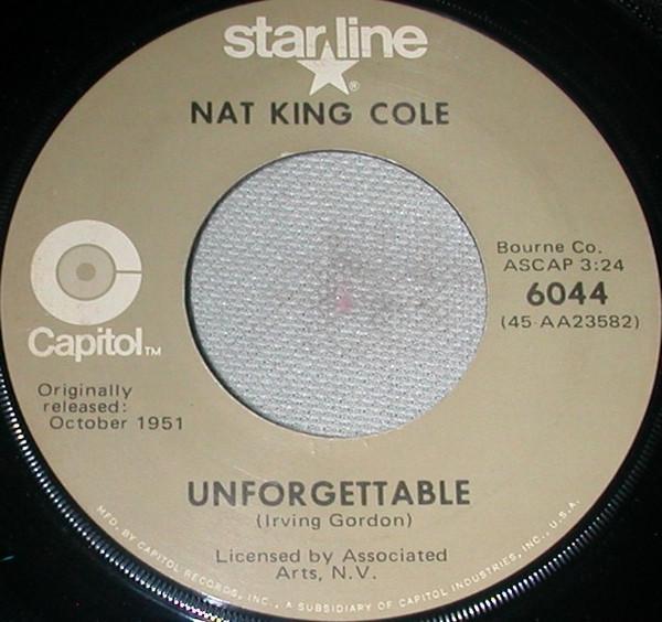 Nat King Cole - Unforgettable / Somewhere Along The Way