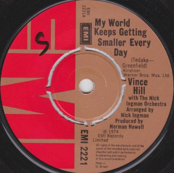 Nick Ingman Orchestra, Vince Hill - My World Keeps Getting Smaller Every Day