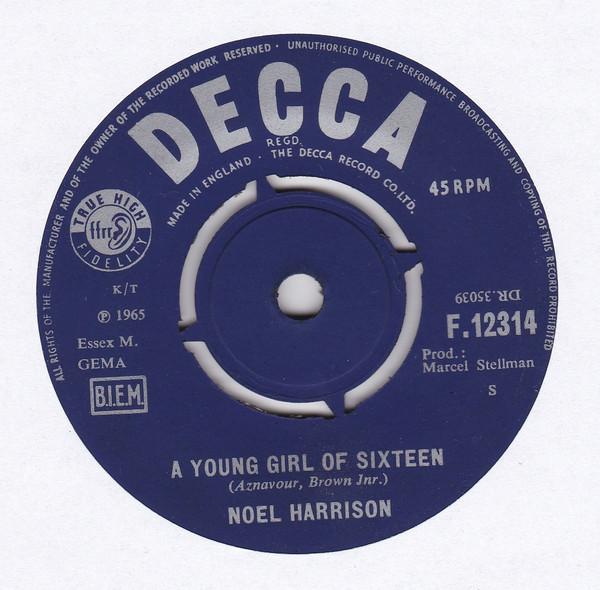 Noel Harrison - A Young Girl Of Sixteen