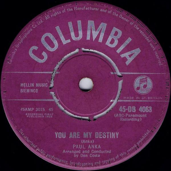 Paul Anka - You Are My Destiny