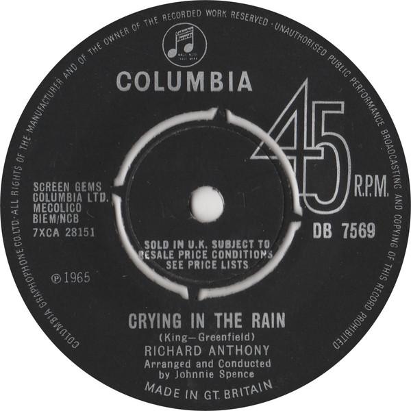 Richard Anthony (2) - Crying In The Rain / I Don't Know What To Do