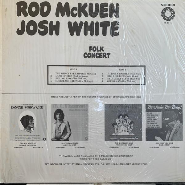 Rod McKuen, Josh White - Folk Concert